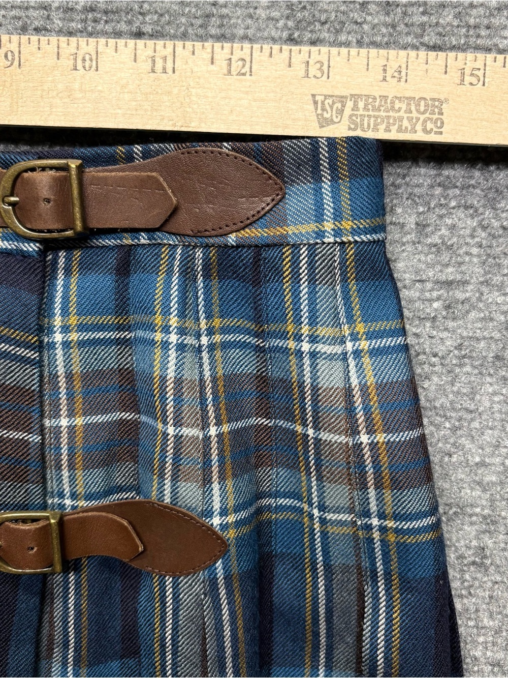 VTG Brooks Brothers Kilt Skirt Womens 10 Blue Plaid Pleated USA Made Preppy - Picture 5 of 6